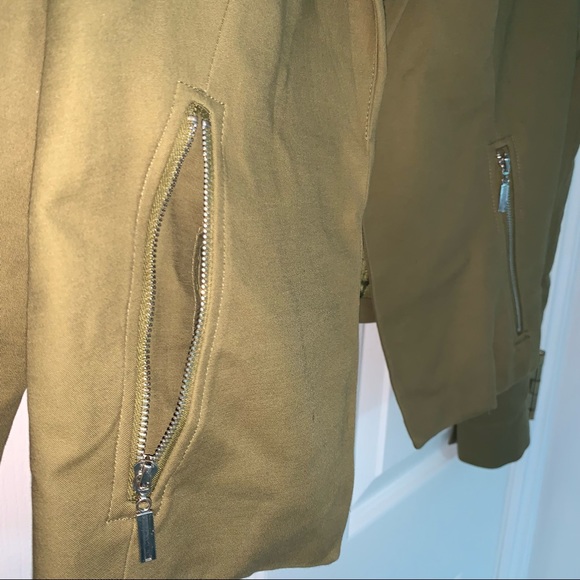 Grace Elements Green Blazer size 8 open front with functional zipper pockets - Picture 3 of 4